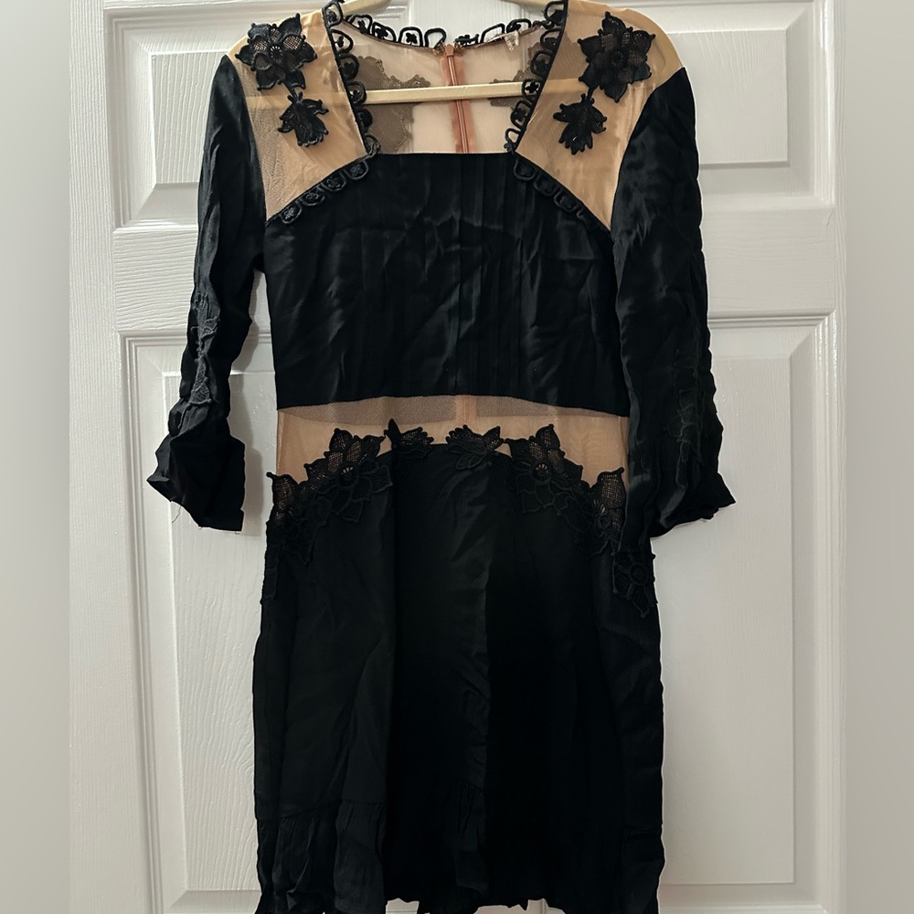For love a lemons black mesh dress